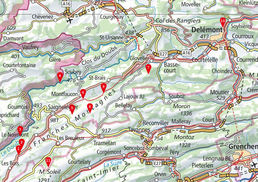 Wanderungen zu Berggasthöfen - Wandern Jura